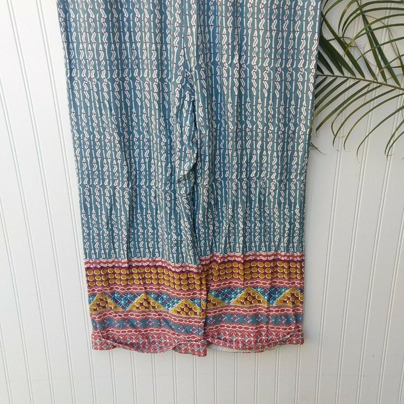 Anthropologie Saturday Sunday Lizzy Jumpsuit Size S Cotton Boho Floral Wide Leg - Picture 9 of 11